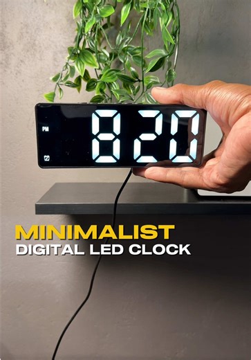 Elegant Minimalist Digital LED Alarm Clock
