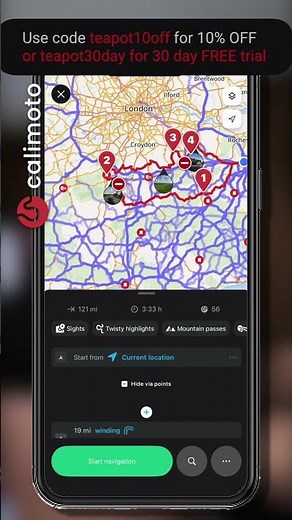 How To Create a Round Trip Via a Specific Location | Calimoto Tip