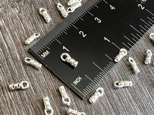 Sterling Silver Crimp End Caps: 1mm for 0.5-0.8mm Cord - Etsy