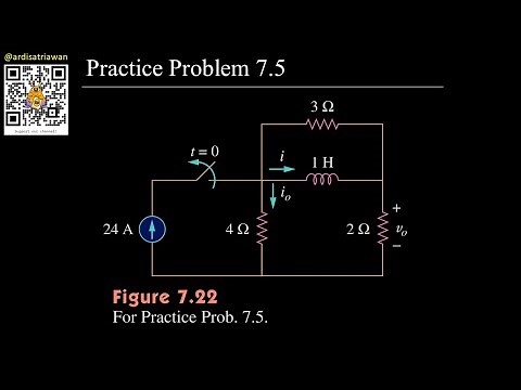 Practice Problem 7.5 Fundamental of Electric Circuits (Sadiku) 5th Ed - RL Circuit Analysis