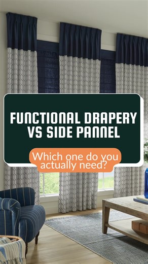 *Drapery vs. Side Panels: Which one do you actually need?* 🤔 When it comes to fabric window treatments, there’s a big difference between