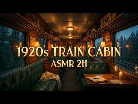 (1920s) Vintage Night Train Journey | Soothing Railway Sounds for Deep Sleep (2 Hours)
