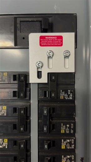 Generator safety by using an interlock kit.