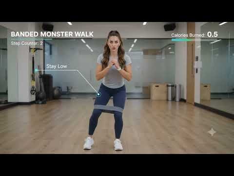 🏋️ Resistance Band Monster Walk | Lower Body Workout