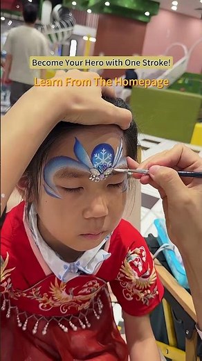 🌸Beautiful face painting tutorial #art #painting #face painting #face art (1)