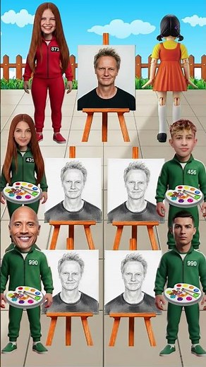 🎨 Who Draws Jordan BEST? Nidal vs Lexi vs Ronaldo vs Rock 👀