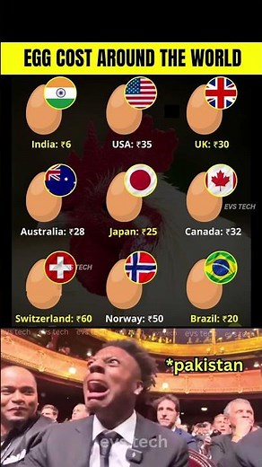 1 Egg Price Comparison: India 🇮🇳 vs World 🥚💰
