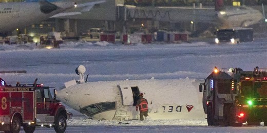 Delta Air Lines crash passenger posts chilling upside-down footage from inside the plane