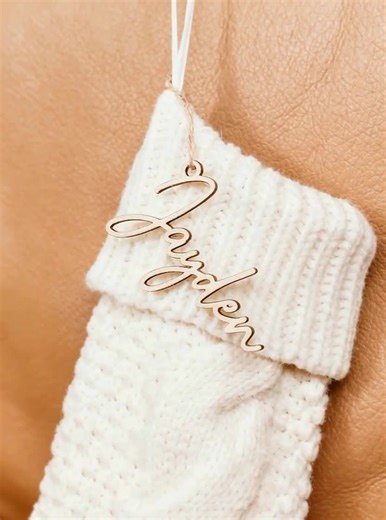 Christmas Stocking Name Tag Single Layer,stocking Name Tags, Wood Stocking Tags, Wood Name Tags, Christmas Tags, Wooden Names for Stockings - Etsy