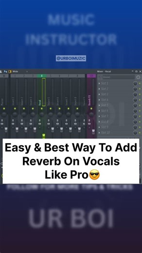 3.6K views · 631 reactions | Best Way To Add Reverb On Vocals Inside FL Studio . . . . . . #MusicProduction #AudioEngineering #ReverbTips #HomeStudio #ProducersLife #vocaleq #SoundDesign #MixingTricks #MusicProducers #hihat #vocal4local #musicstudio #mixingengineer #vocals #rapper #beatmaker #singer #hiphop #fistudiogang #mixingtips #rap #sounddesigner #vocalist #flstudiotips #flstudiotipstricks | UrBoi Muzic | Facebook