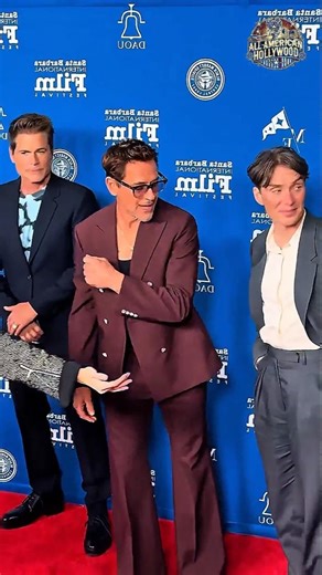 Robert Downey Jr. Cillian Murphy & Rob Lowe red carpet moment 🎬 ✨ #robertdowneyjr #cillianmurphy