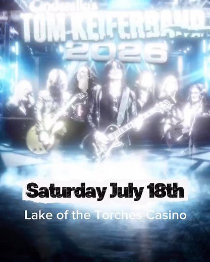 Lac Du Flambeau TONIGHT, Sat, July 18th ❌ #keiferband 💀 at Lake of the Torches Casino!!! 🎟️s at tomkeifer.com/events/ #livemusic #80srock #tonight