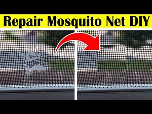 How to repair Mosquito Net in aluminum window section | Fabric mosquito mesh repair | machardani