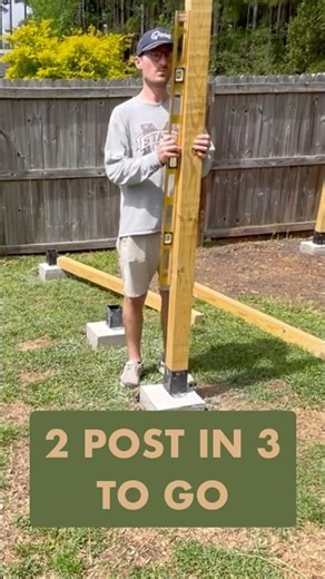 Installing 4x4 Post Bases In Concrete | Bunny Bungalow Build Series #diy #concert #postframe