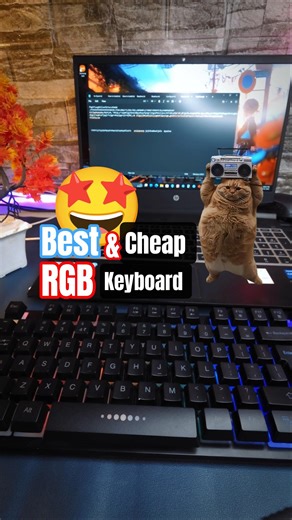 Cheap RGB Keyboard but Premium Look 😍 #shorts