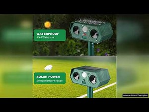 Upgraded Animal RepellentSolar Ultrasonic Squirrels Deterrent with Motion Review