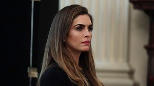 Hope Hicks breaks down on the stand