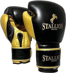 STALLION NEW YORK All Pro Boxing Gloves - Classic Power Series - Leather Boxing Gloves for Training Sparring/Bag - Boxing Fight Gloves with Wrist-Strap Closure - Quality Boxing Gear
