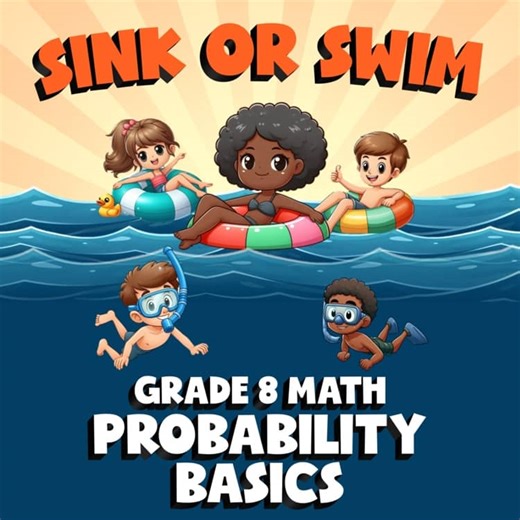 Probability Basics SINK OR SWIM Math Game - No Prep Grade 8 Review