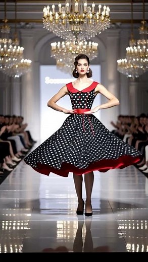 Retro Runway Elegance ✨ | Vintage Couture Revival/Golden Hour Couture: A Tribute to the 50