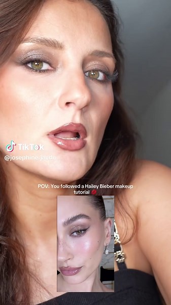 Hailey Bieber Inspired Grey Glittery Eyeshadow Tutorial