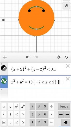 smiley 🙂 face in desmos #desmos #desmosart #mathematics #math #animation #mathanimation#minecraft#yt