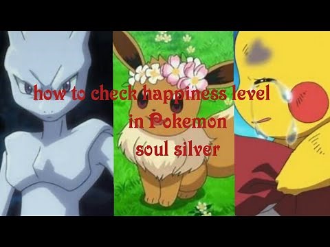 How to check happiness level in Pokemon soul silver and heart gold