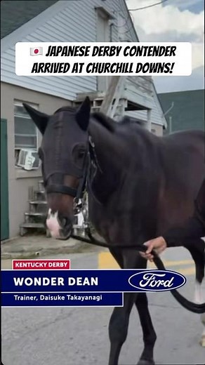 Japanese Kentucky Derby contender Wonder Dean has arrived at Churchill Downs! 🇯🇵🌹