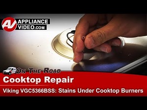 Viking Cooktop Repair - Stains On Burners - Burner