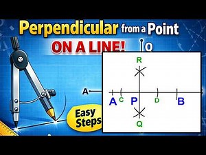 Construct a Perpendicular from a Point on a Line | Step by Step