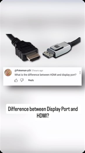 Justin Robey on Instagram: "What is the difference between HDMI and Display Port? #pcgaming #pc #gaming"