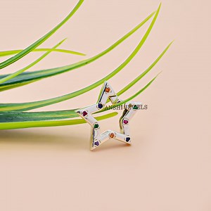 925 Silver Multi Sapphire Star Enhancer Lock, Necklace Jewelry Connector Clasp Jewelry - Etsy Canada