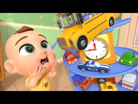 School Bus Zooms Up — Hickory Dickory Dock! | Nursery Rhymes & Kids Songs | Animal Time