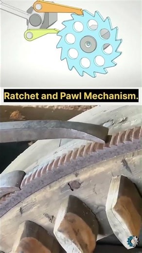 How to Stop Gears from Going Backwards! ⚙️ (Ratchet & Pawl) #shorts