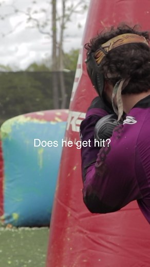 Does he get hit? . Watch paintballs best moments, learn how to play paintball and more at Youtube.com/@BestOfPaintball! . Shot, edited & shared by JamesDee.Media! . Be sure to check out our websites and other social pages! . BestOfPaintball.com - Our entire collection of long form videos neatly organized in one place . PaintballHighlights.com - Our entire collection of short form videos neatly organized in one place . Youtube.com/@BestOfPaintball - Our main youtube channel containing long form p