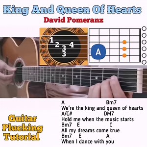 31K views · 2.8K reactions | King And Queen Of Hearts - David Pomeranz guitar chords w/ lyrics & plucking tutorial | Bert's Guitar Tutorials | Facebook