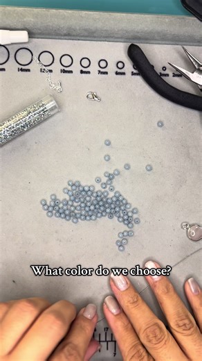 🩵Angelite, Pearl, and Lavender Quartz🩵 #jewelry #beads #smallbusiness #handmade #necklace