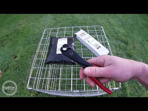 Gabion Basket assembly using Forrest® CT35 Clinch Clips & Tool Wire Mesh Clips Fencing Clips Weld UK