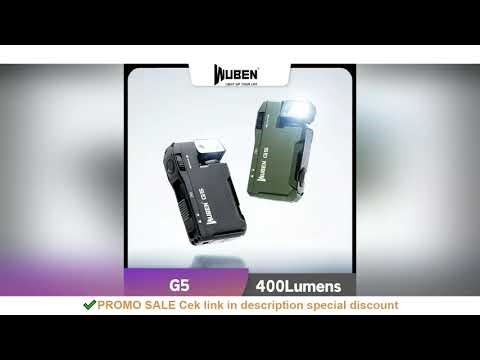 WUBEN G5 EDC Flashlight 400Lumens RGB&White Type-C Rechargeable Pocket-Sized Brilliance Keychain Lig