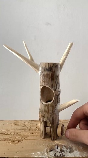 Amedeo Capelli on Instagram: "This automaton is inspired by a sad true story, a mystery that has lasted for more than 70 years, which has now become part of British folklore. It is a macabre and intriguing story, which has always fascinated me, so I decided to dedicate one of my works to it. It was April 18, 1943, near Stourbridge, on the hill of Wychbury Hill, four boys intent on practicing birdnesting, came across an old elm, with the usual form dense with branches and hollows in the stem. The