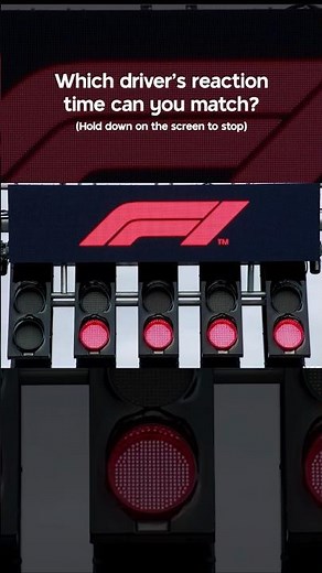 Formula 1 Reaction Time Test ⏱️🏎️ #Shorts