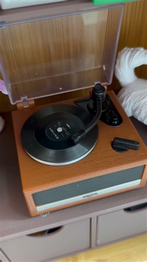 Our first Mini Brands Vinyl playing inside is definitely a “Beautiful Thing” 😉🩶🔊