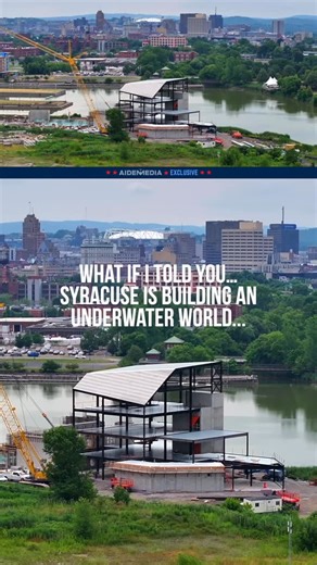 Aiden McGuire on Instagram: "🚁 Exclusive First Look! 🌊 Check out this sneak peek at one of the most exciting projects happening in Syracuse: the Onondaga County Aquarium. I flew my drone over the site to capture views like you’ve never seen before—the massive steel framing, towering walls, and even the early stages of the huge holding tank that’ll one day house sharks, stingrays you can actually touch, and those wild spitting fish guaranteed to thrill kids and grownups alike. As a dad, I’m alr