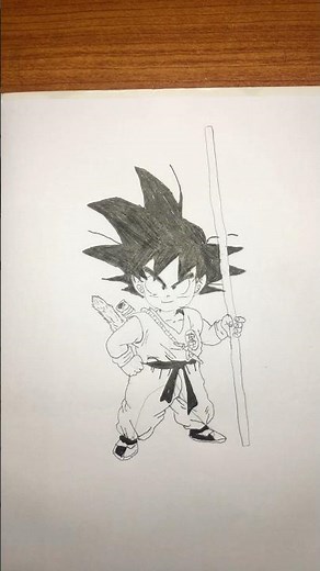 Speed drawing kid goku 😳🔥#shorts #video #anime #drawing