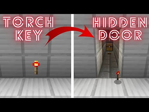 Minecraft: Hidden Torch Key Door! [Quick Tutorial] (1.21)