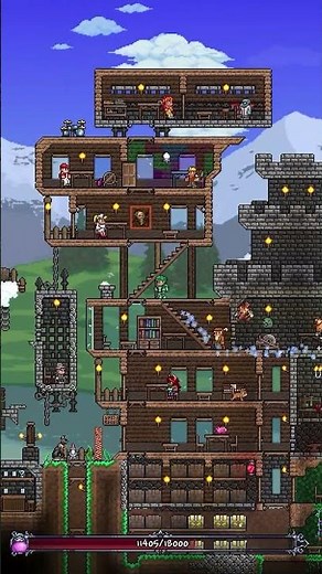 first EVER Hardmode Boss Battle: Queen Slime #terraria