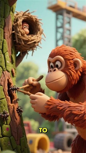 Orangutan 🦧 The Smart Ape of the Rainforest! 🌿