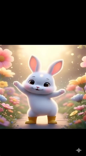 A Ram Sam Sam song 🎵| Cute rabbit fun in the garden #kidstiktok #forkids #kidsong #animation #fyp