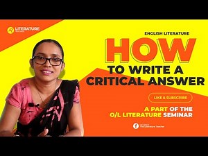 How to Write a Critical Answer in Paper | The Literature Teacher