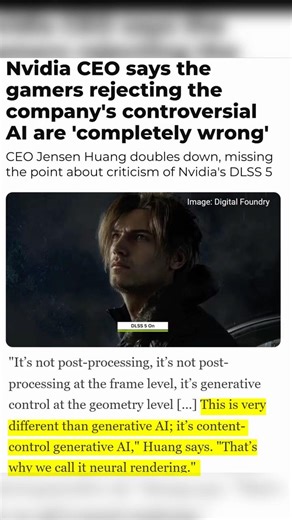 Nvidia's DLSS 5 criticism